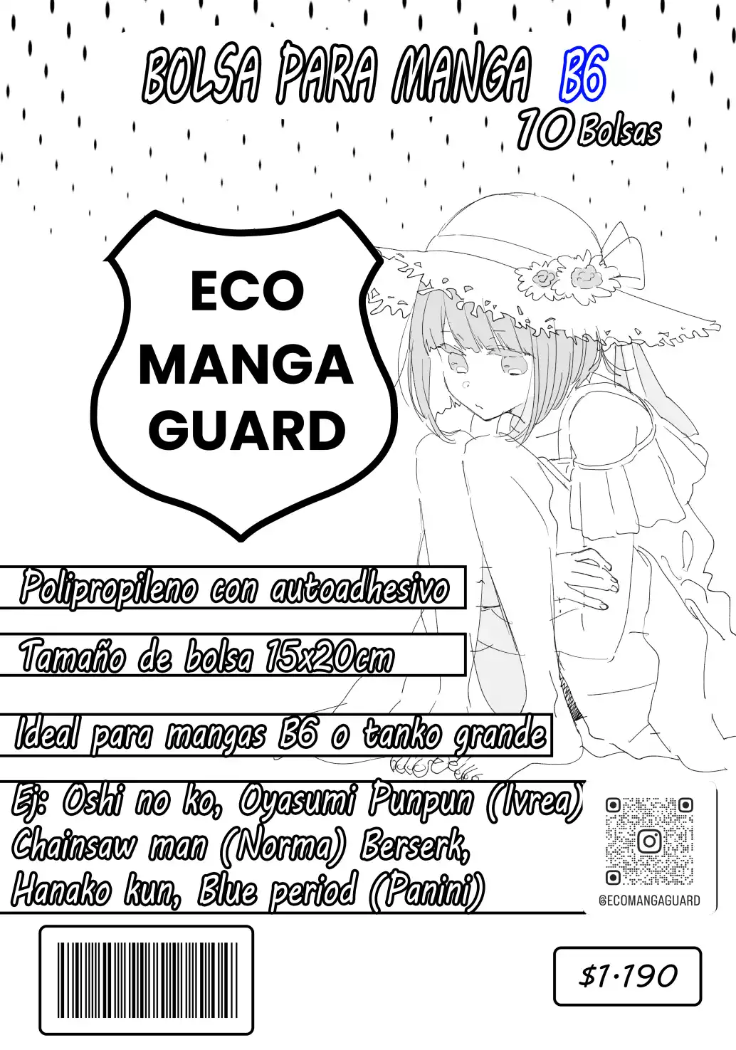 Bolsa manga B6 (10 und)